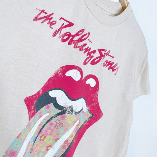 the rolling stones flower power tongue tee