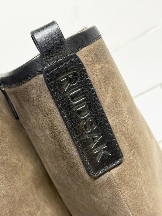 rudsak leather belted ankle tall boots - good market thrift store