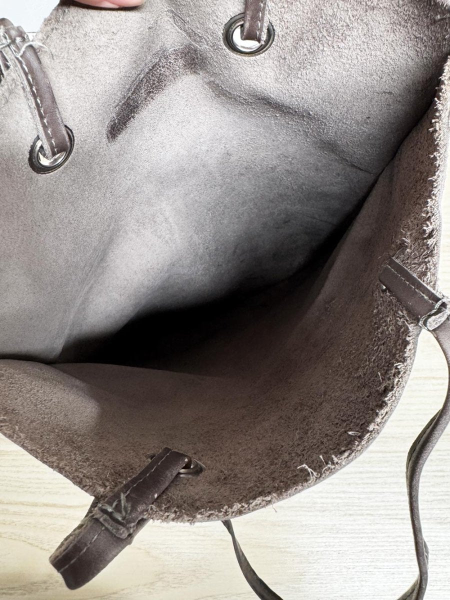 rustic leather shoulder tote bag - good market thrift store