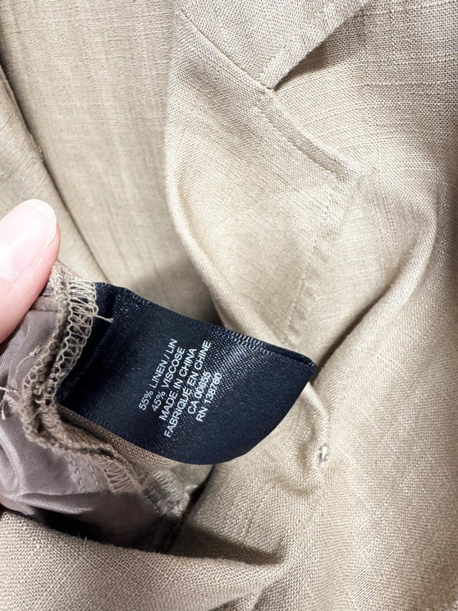 rw&co linen-blend wide leg collared jumpsuit - good market thrift store