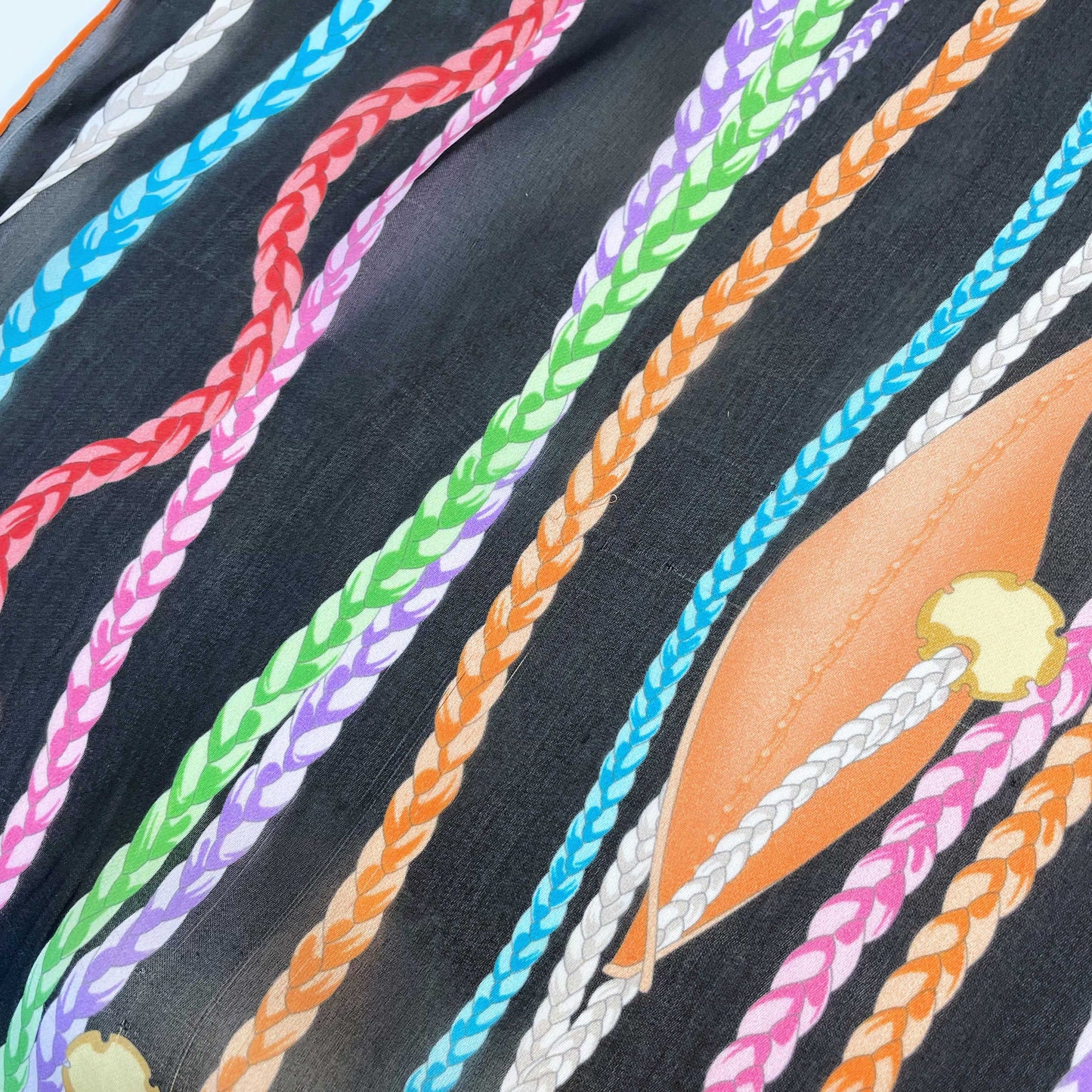 salvatore ferragamo silk rope long scarf