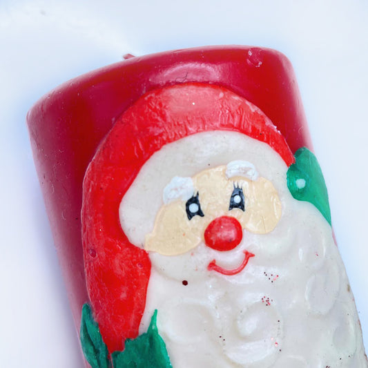 vintage santa block candle