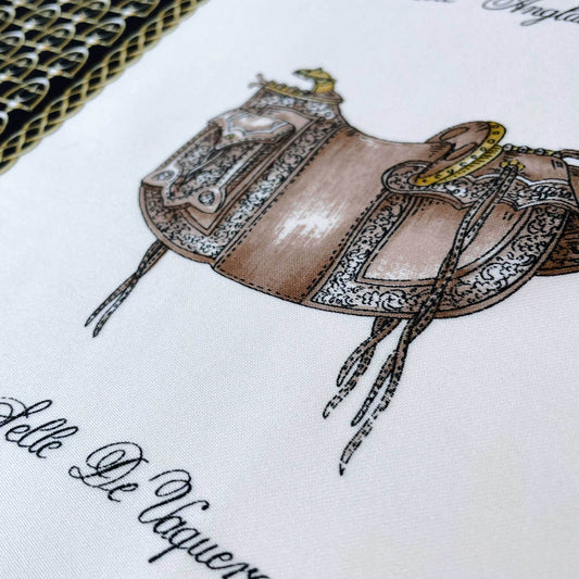 vintage silky equestrian saddle xl scarf