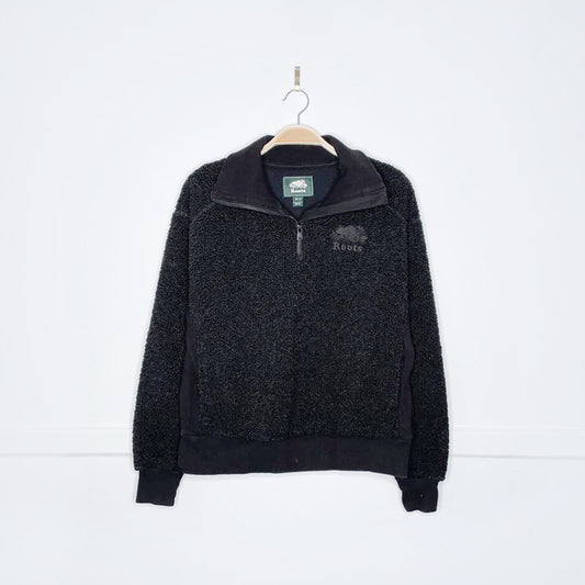 roots 2019 1/4 zip sherpa sweatshirt