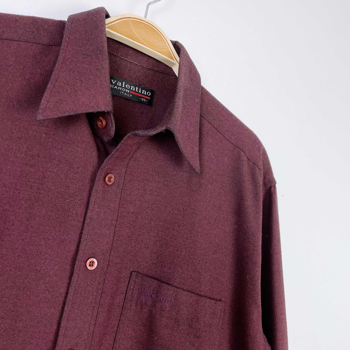 vintage valentino baron logo pocket shirt