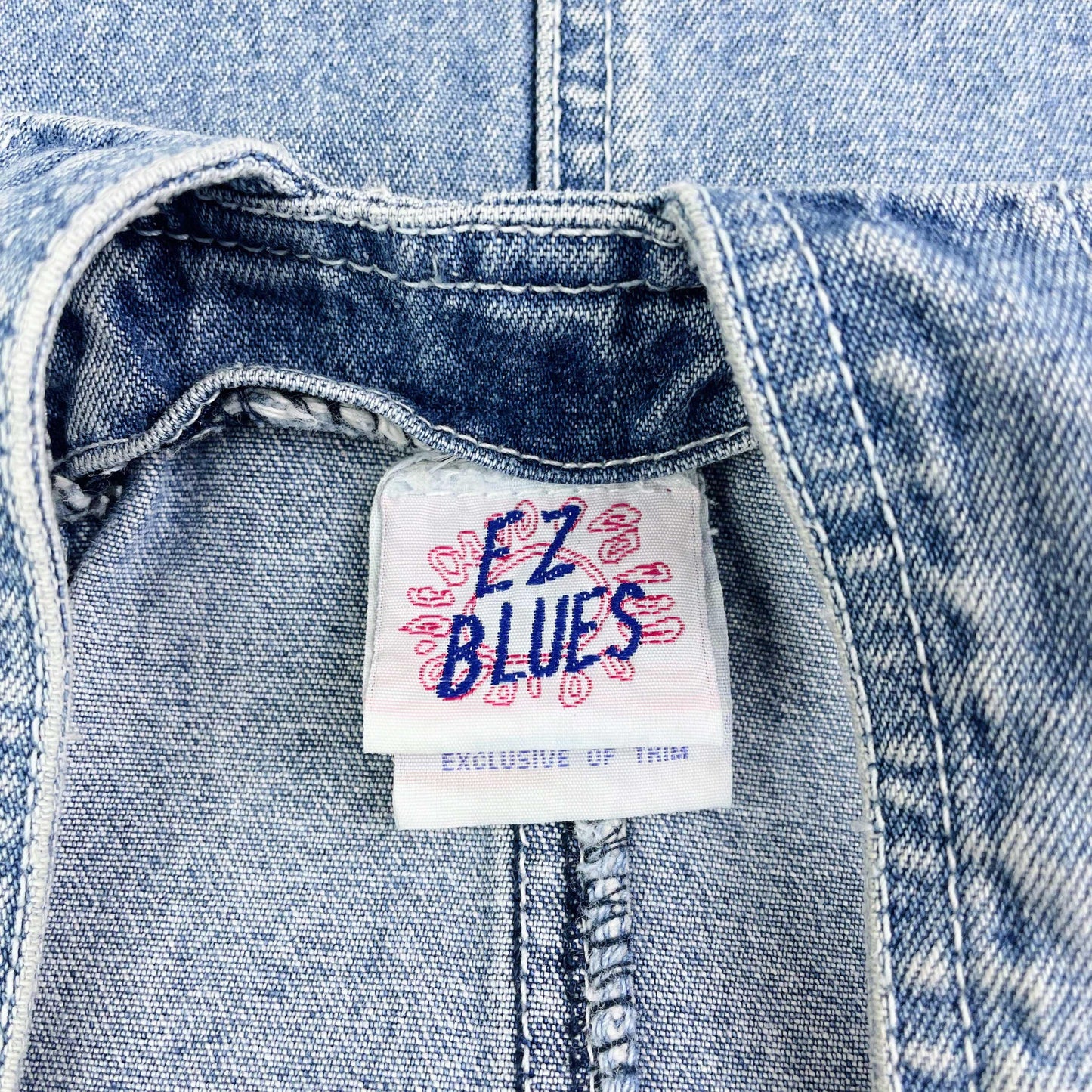 vintage ez blues kids denim overall skirt - size 2