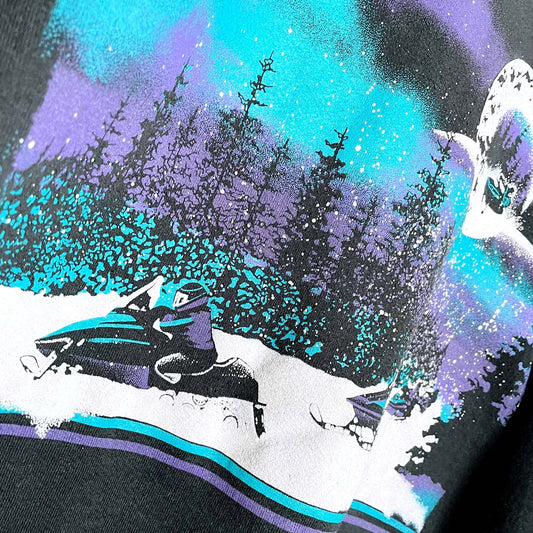 vintage 90s sunburst sportswear snowmobile crew - size xl