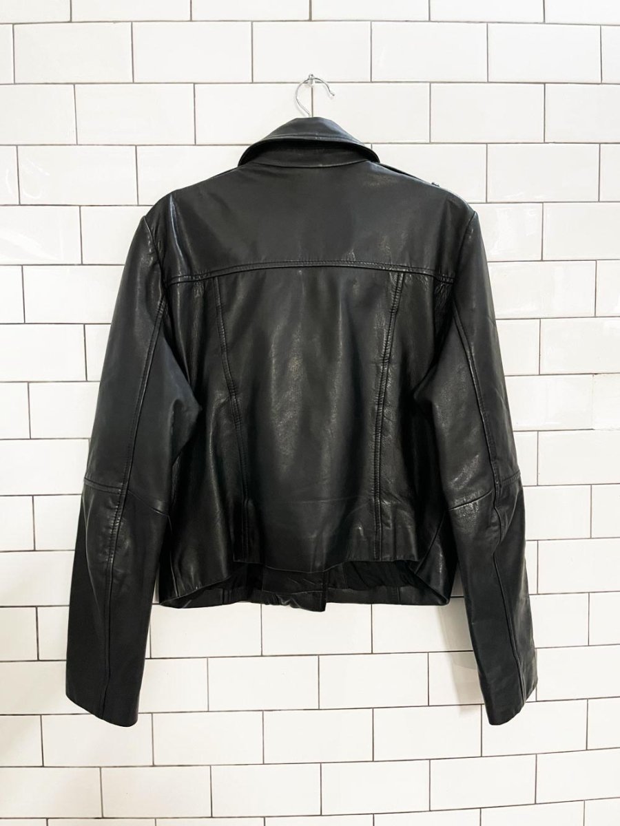 soia & kyo leather biker jacket - good market thrift store