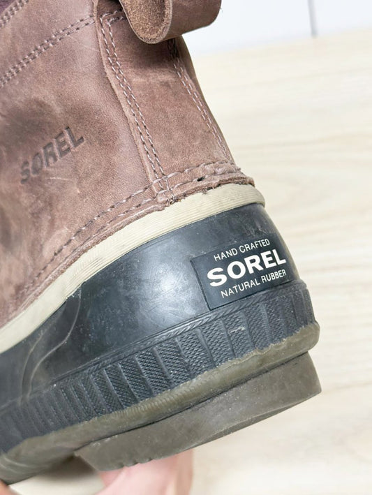 sorel leather hand crafted natural rubber winter boots - good market thrift store