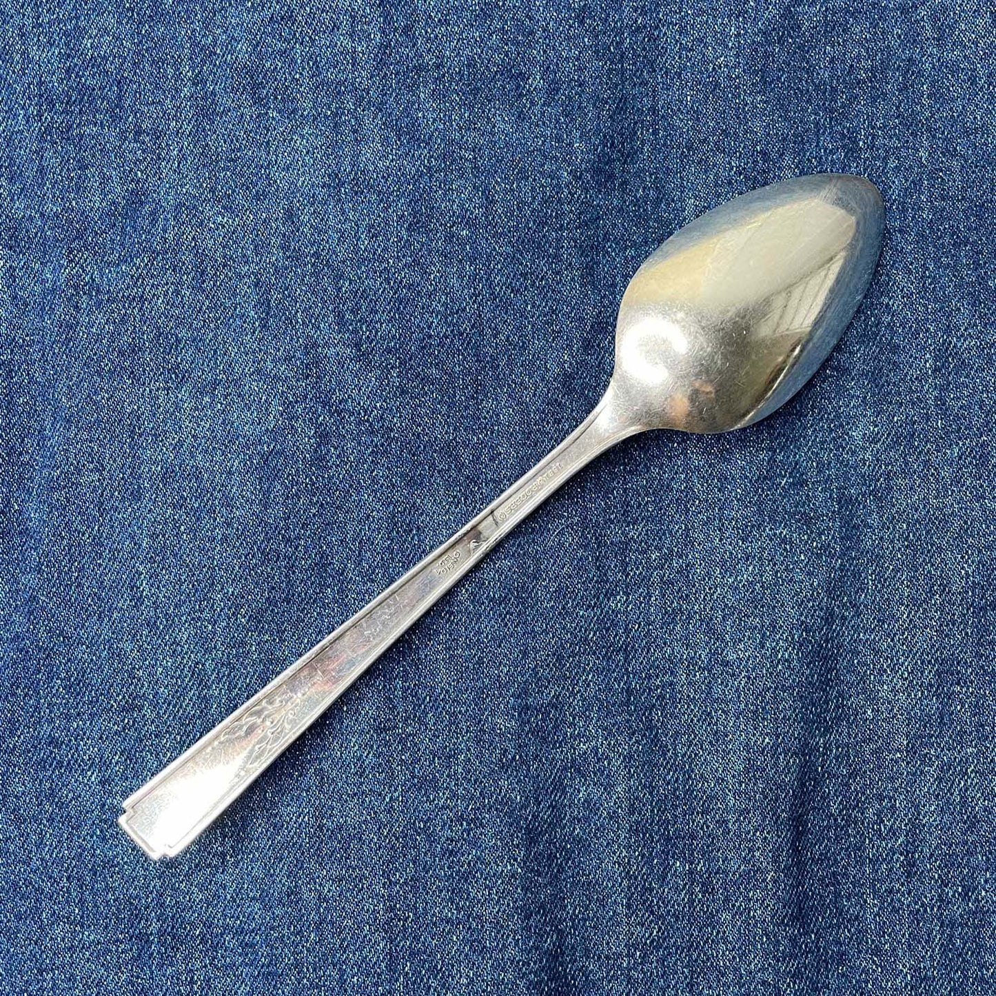 vintage silverware large spoon