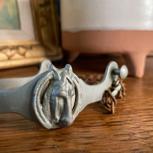 vintage horse western boot spur