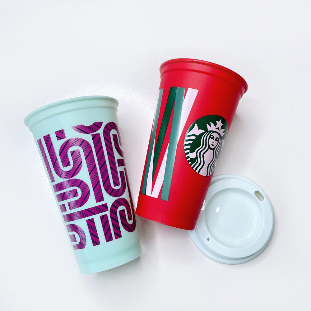 x2 starbucks 2022 colour changing + red cups