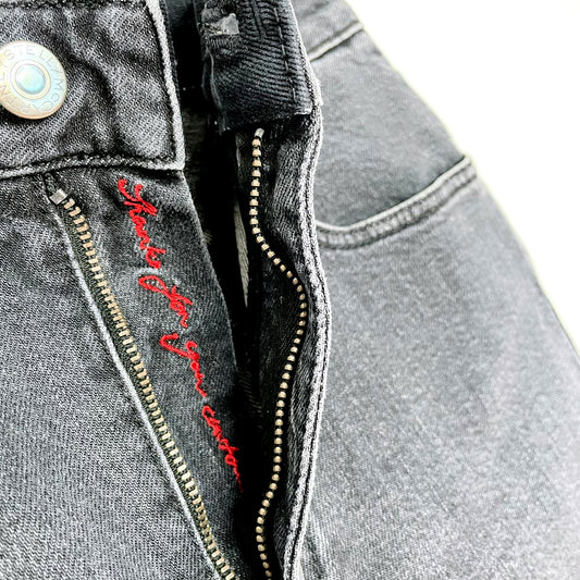 stella mccartney split raw hem straight jeans