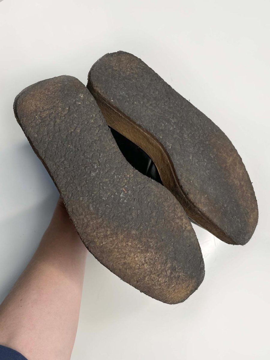 stella mccartney brody suede + faux leather platform boots - good market thrift store