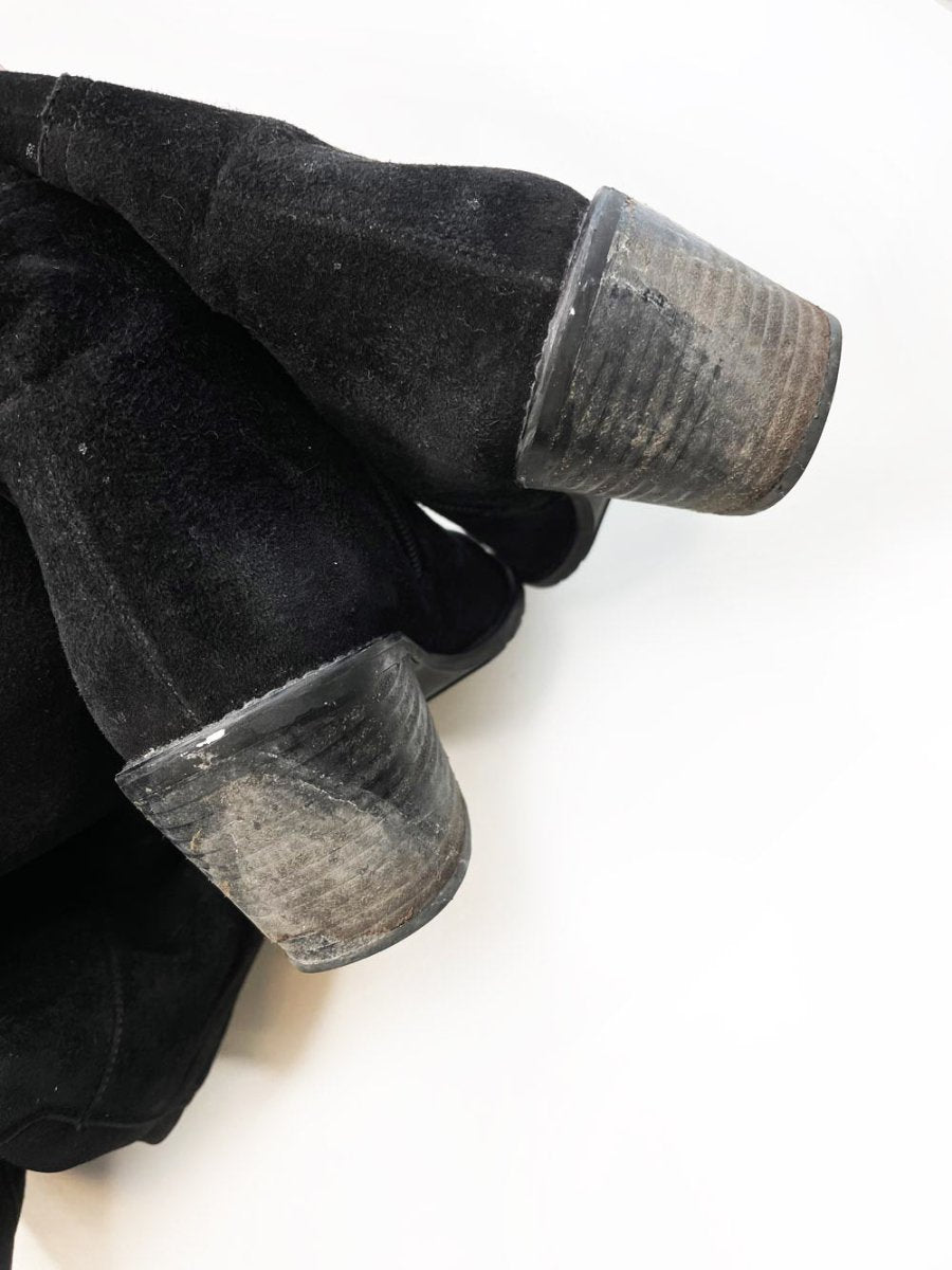 stuart weitzman hilo suede OTK low heel boots | over the knee - good market thrift store