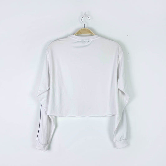 sws active rainbow stripe cropped long sleeve