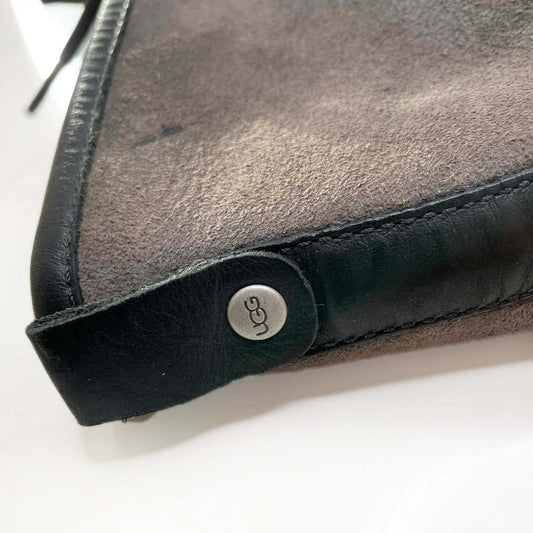 ugg becloud tall black sheepskin waterproof boots - size 10