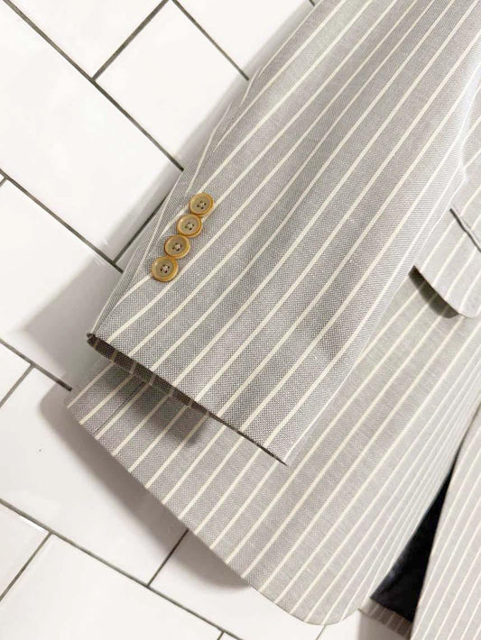 tallia silk - wool - linen blend pinstripe blazer - good market thrift store