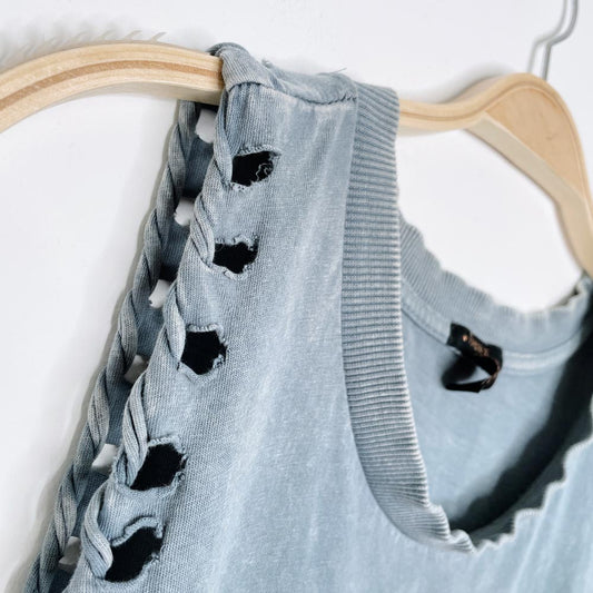 f21 desert dreaming eagle braided sleeveless tee