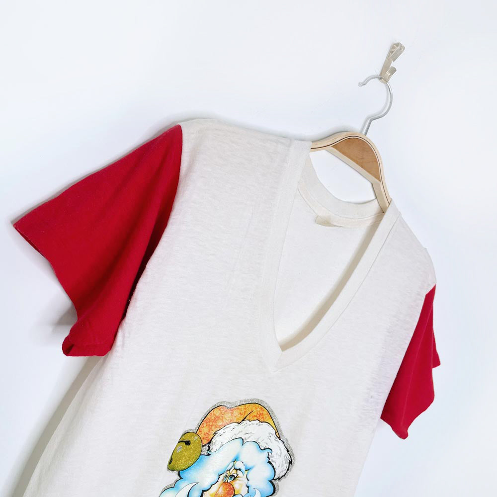 vintage 80s santa t-shirt dress
