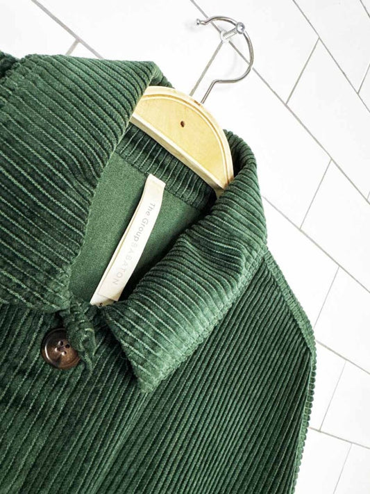 the group babaton graydon chunky cord full button shirt jacket | aritzia - good market thrift store