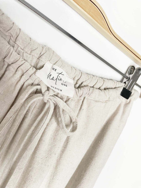 the native one linen - blend wide leg pants - good market thrift store