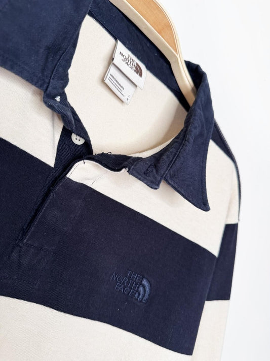 the north face rugby striped long sleeve shirt - good market thrift store