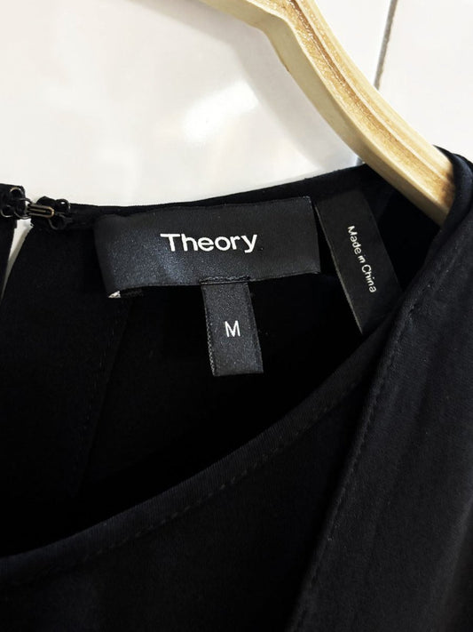 theory 100% silk flutter shoulder sleeveless blouse - good market thrift store