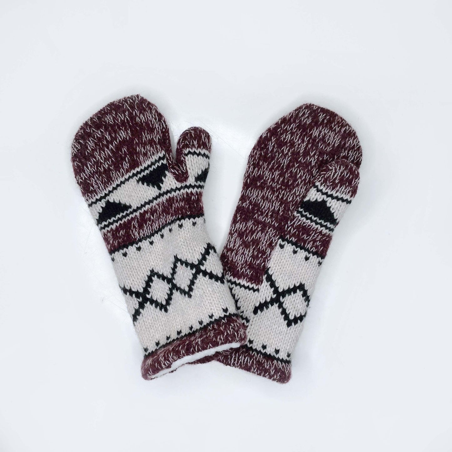 handmade tna knit sweater mittens - one size