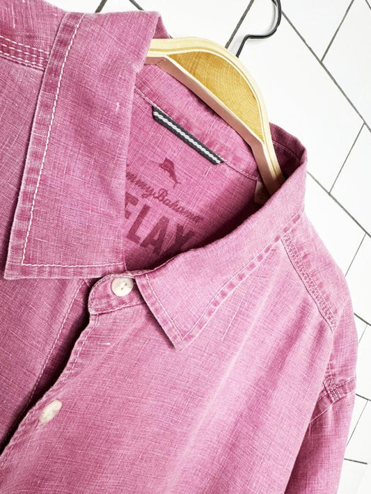 tommy bahama 100% linen full button shirt | relax - good market thrift store