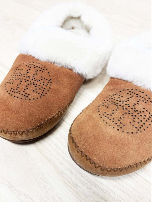 tory burch coley sheepskin slipper - good market thrift store
