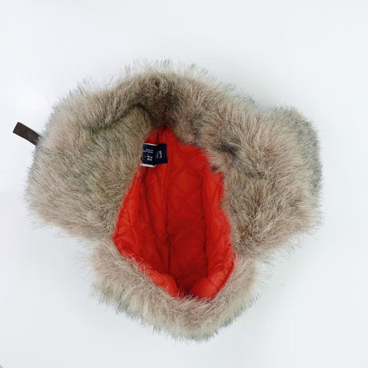 nwt gap kids faux fur lined trapper hat - size sm/med