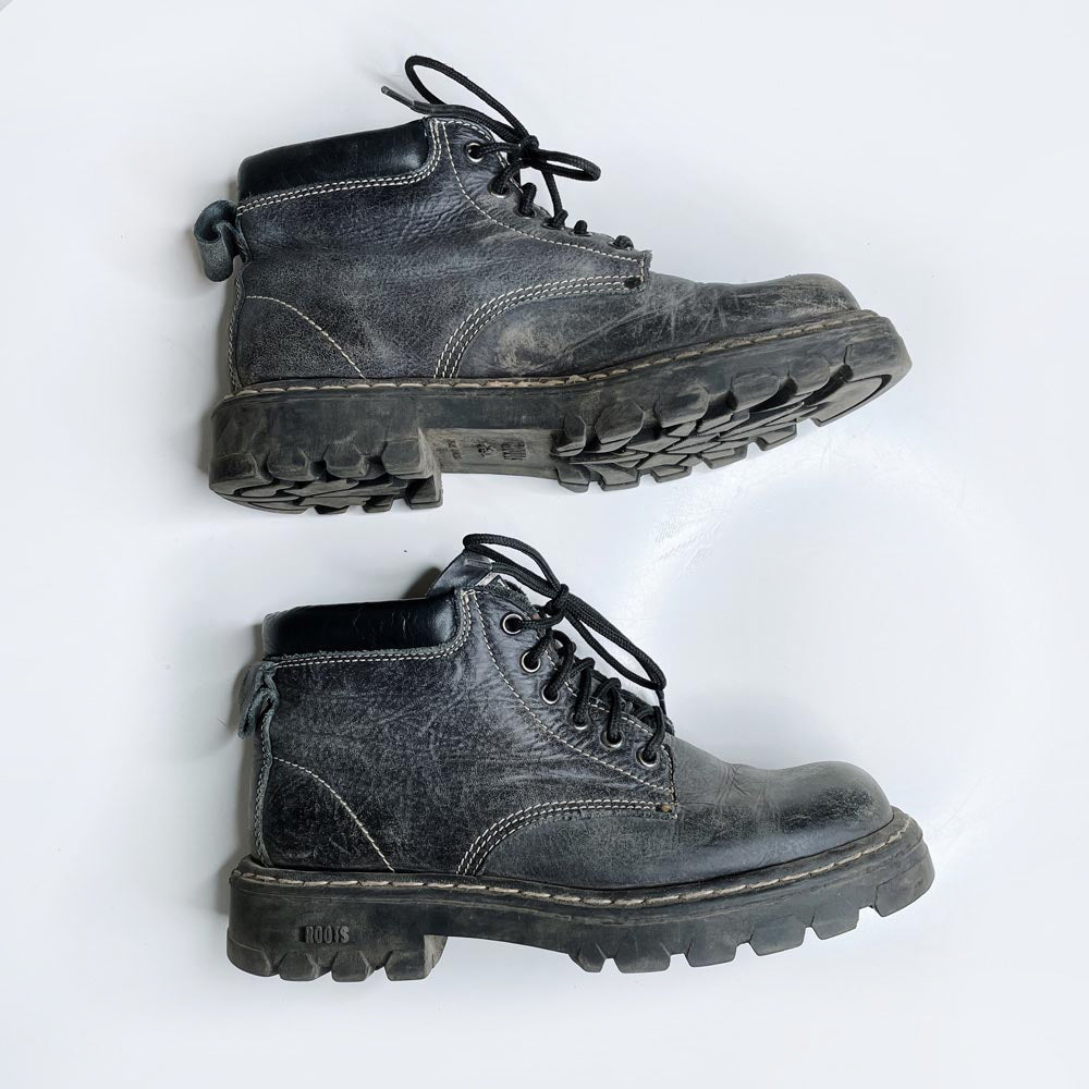 vintage 00s roots tuff leather hiker boots