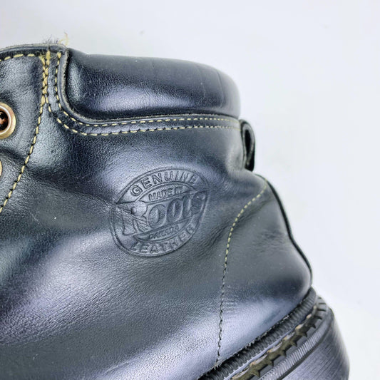 vintage 00s roots tuff leather hiking boots - size 6.5