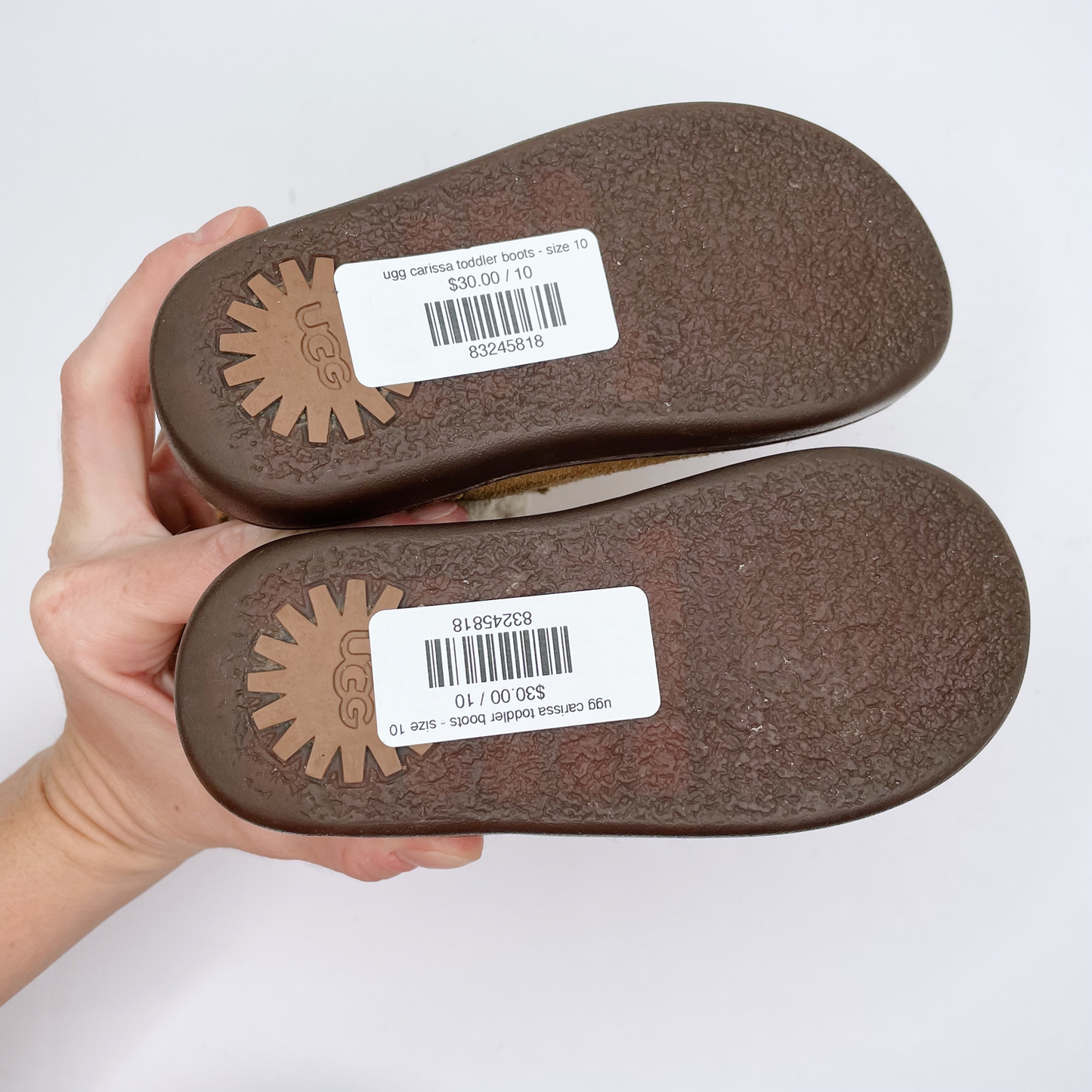 ugg carissa toddler boots - size 10