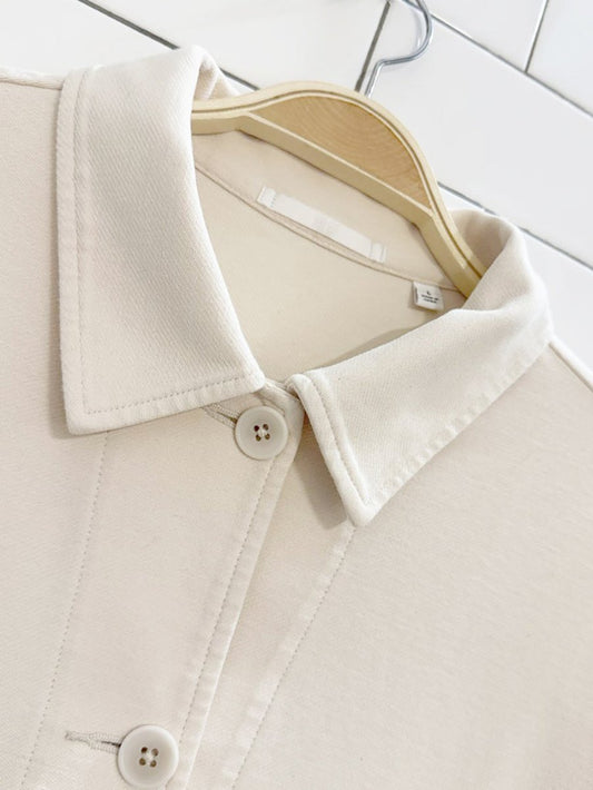 uniqlo full button light jersey jacket - good market thrift store