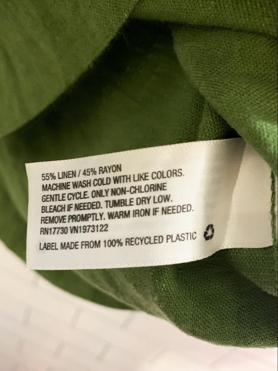 universal thread linen - blend boxy oversized full button shirt - good market thrift store