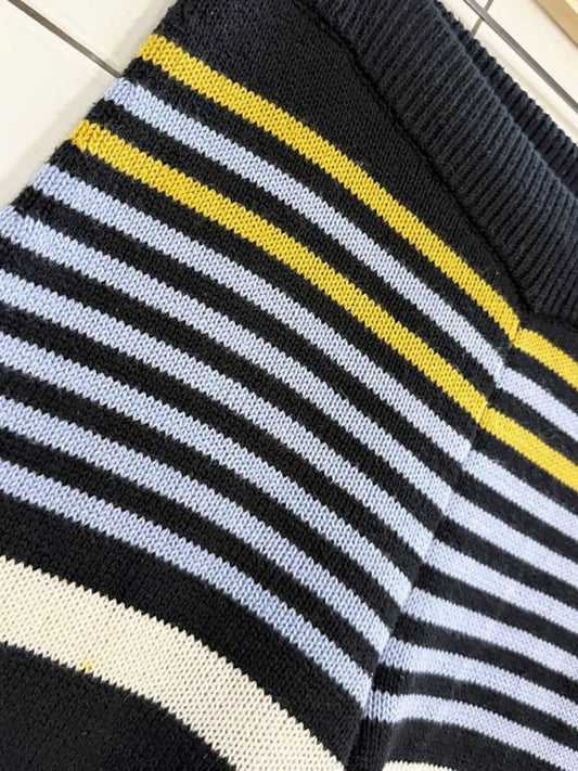 UO rae striped wide leg knit sweater pants | urban outfitters - good market thrift store