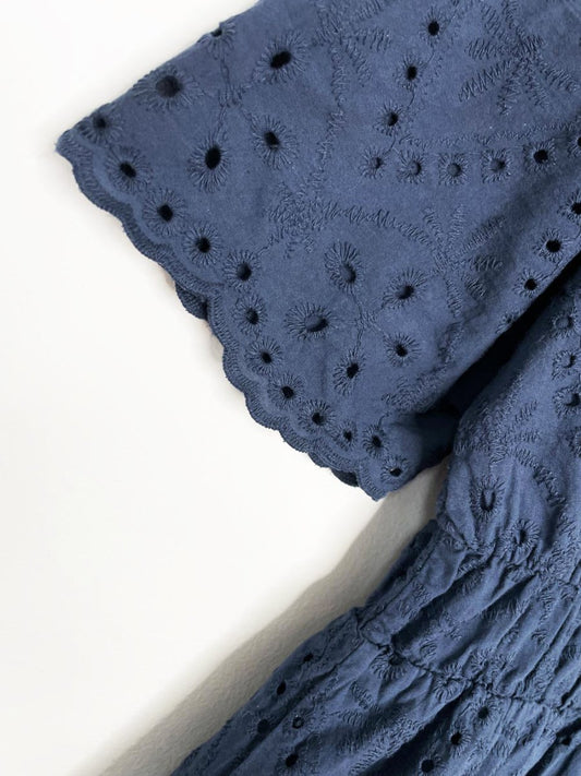 valentina naldi boho eyelet tiered midi dress | made in Italy - good market thrift store