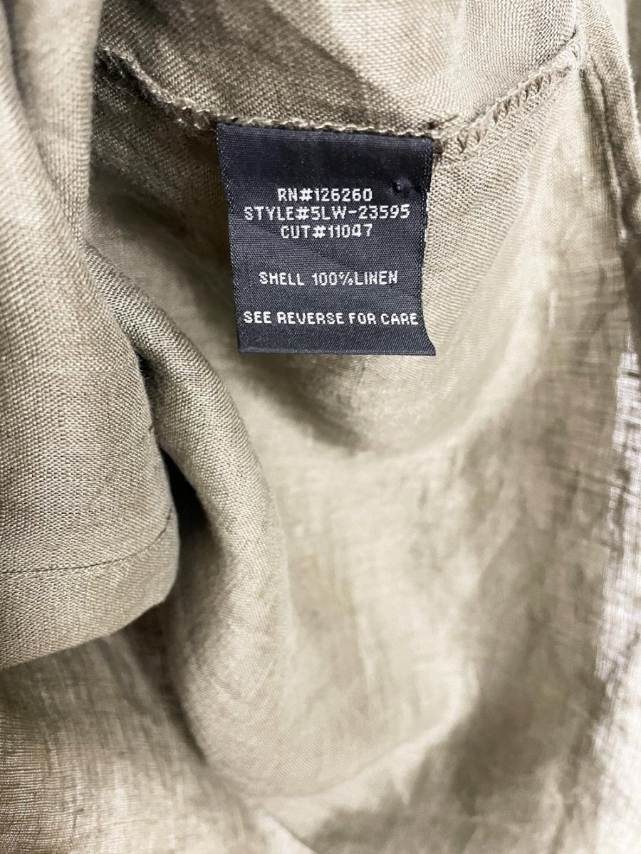 velvet heart 100% linen boxy full button shirt - good market thrift store