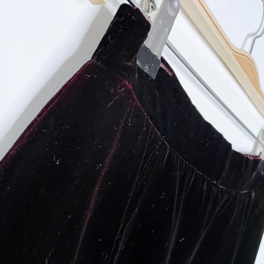 vintage tan f jay velvet knee length skirt