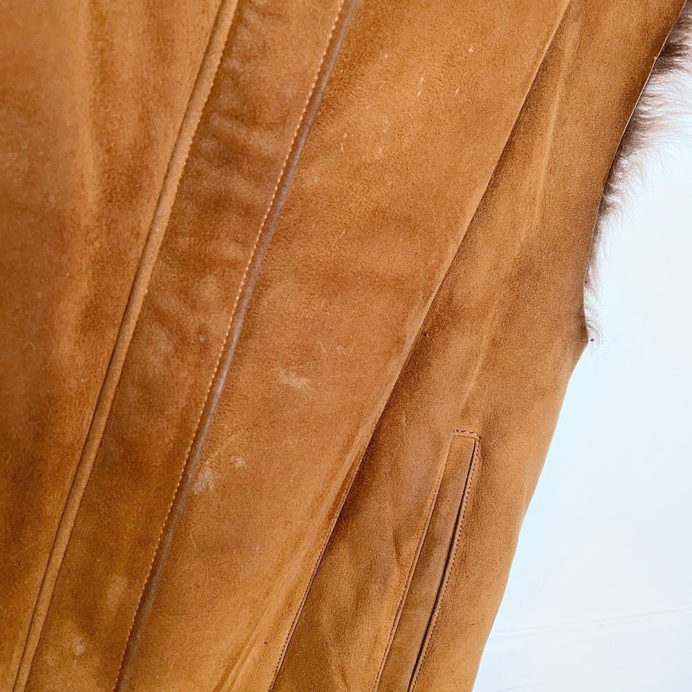 vintage rizal france sheepskin vest