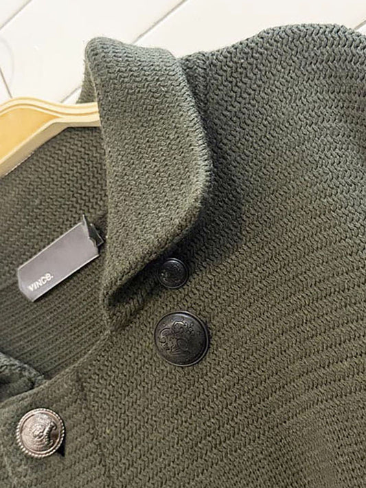 vince 100% wool double breasted knit cardigan jacket - good market thrift store