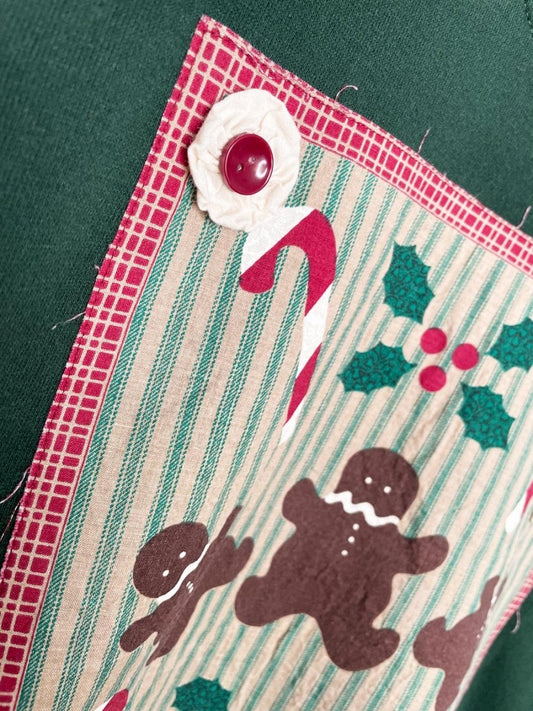 vintaeg 90s jerzees gingerbread man sweatshirt | made in USA - good market thrift store