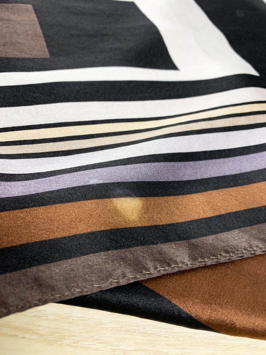 vintage 00s anne klein 100% silk art deco oblong scarf - good market thrift store