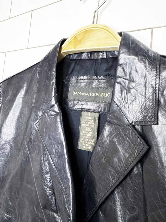 vintage 00s banana republic soft leather light jacket | lambskin - good market thrift store