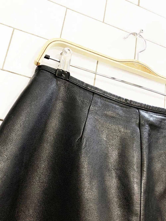 vintage 00s bedoya & sly soft leather mini skirt - good market thrift store