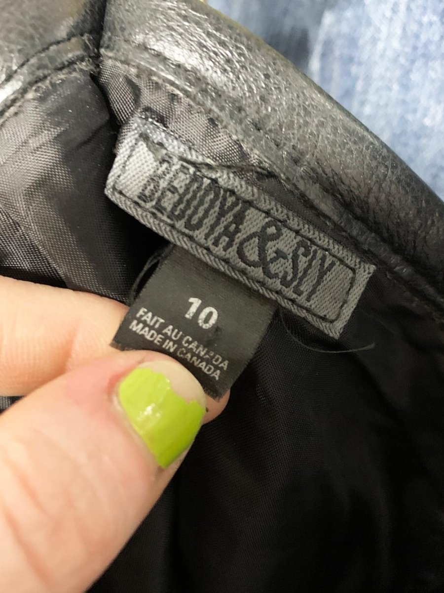 vintage 00s bedoya & sly soft leather mini skirt - good market thrift store