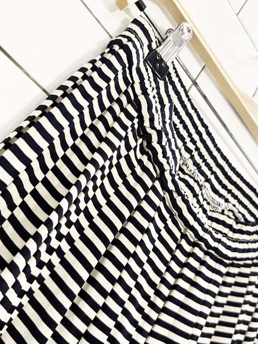 vintage 00s casual corner striped pleated mini skirt | made in USA - good market thrift store