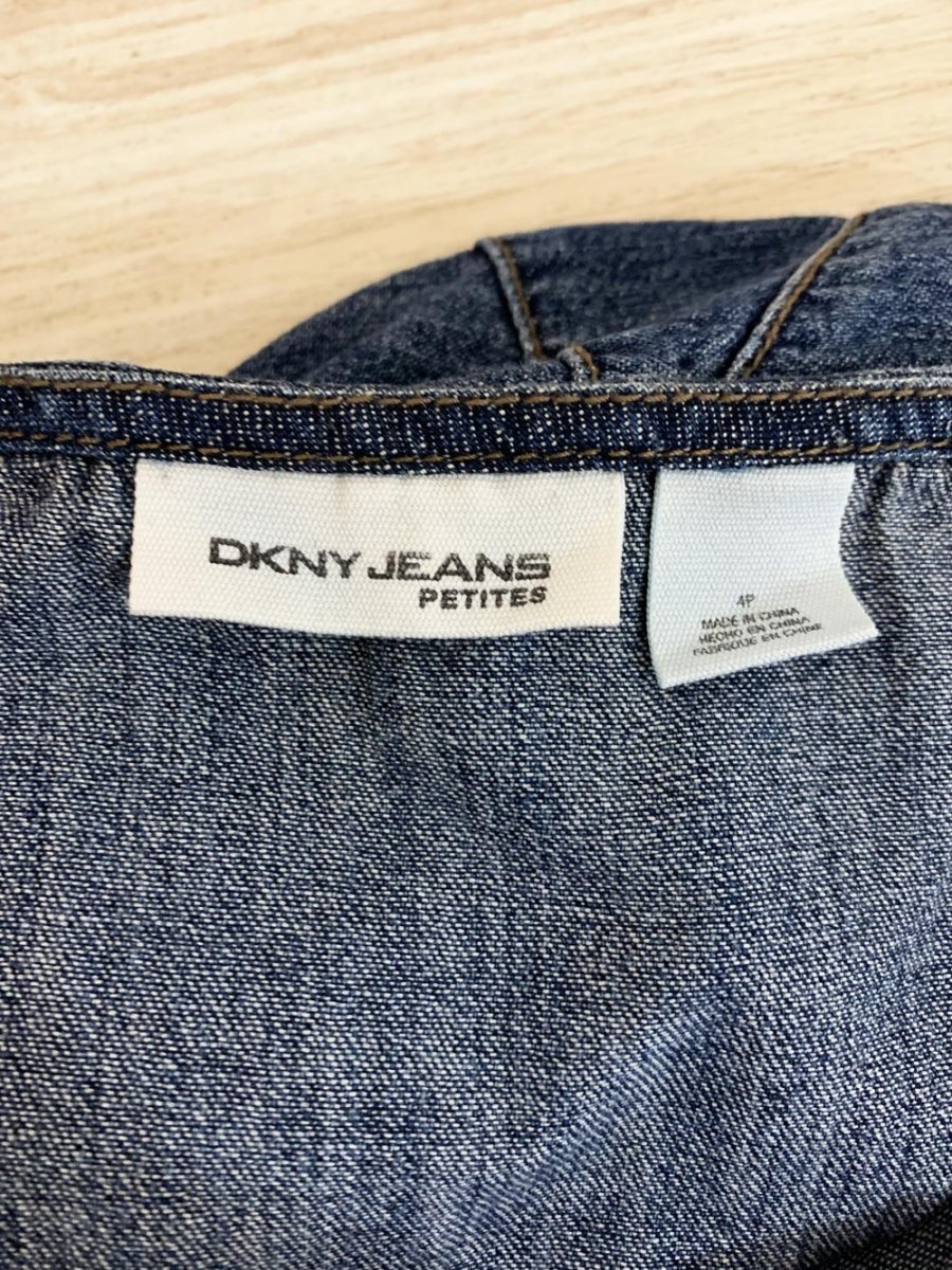 vintage 00s dkny denim tulip hem knee length skirt - good market thrift store